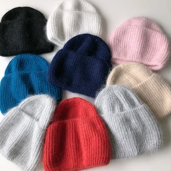 2020 Nou Blana de Iepure Cald Beanie Hat pentru Femei Pălării de Iarnă Paiete Bling Groase Tricotate Chelioși Căciuli pentru Femei Gorros Capac de sex Feminin