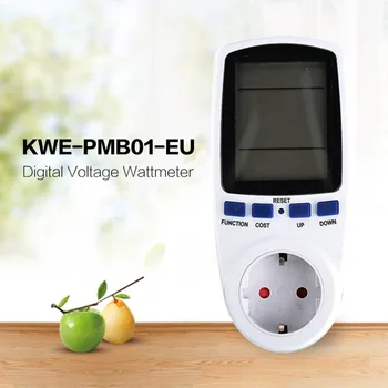 KWE-PMB01 Conectați Mufa Digital Tensiune Wattmeter Consumul de Putere în Wați de Energie Contor de energie Electrică de curent ALTERNATIV Analizor de Monitor