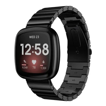 Din Oțel Inoxidabil, Curea Din Metal Pentru Fitbit-Versa 3/Sens Smart Watch Band Înlocuibile Mansete Correa Pentru Fitbit-Versa 2/Lite 1