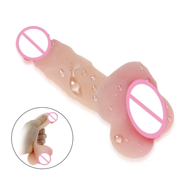 Cupluri Penis artificial Masturbator Cupa 3D Realiste Pizde Dubla Utilizare Gol Penis Sleeve Cover Marirea Penisului Adult Jucarii Sexuale Pentru femei