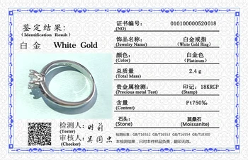Cu Certificat 1 Carate Argint 925 cu Aur de 18K Inel de Culoare Stil Clasic Solitaire Laborator Inel cu Diamant de Nunta, Petrecere de Aniversare Inele