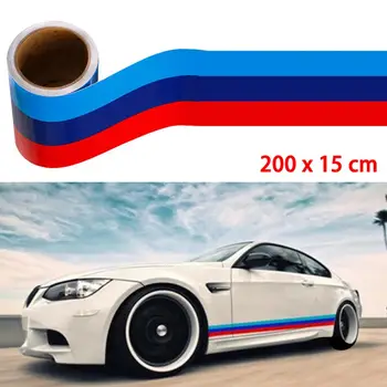 De bună Calitate M-Benzi de Culoare Autocolant Masina de Vinil Decal Pentru BMW M3 M4 M5 M6 3 5 6 7 Seria