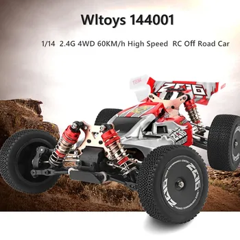 Tracțiune integrală 4wd masina Electrica Wltoys 144001 1/14 2.4 G 4WD 60 KM/h Viteza Mare Buggy RC Vehicul Off-Road Masina de Control de la Distanță Jucarii pentru Copii