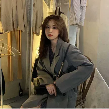 NiceMix Haine vintage stil coreean nou liber de toamna iarna pentru Femei Îmbrăcăminte de brand de moda hipster eșarfe complet maneca Jachete calde
