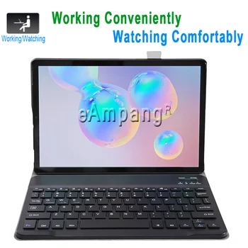 Pentru Samsung Galaxy Tab S6 10.5 T860 T865 SM-T860 SM-T865 Caz cu Tastatura Detasabila Bluetooth din Piele Pu de Acoperire Coajă