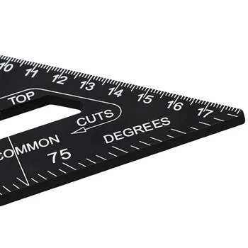 7/12 inch Triunghiulare de Măsurare Conducător Raportor Scule de Mână Set de Aliaj de Aluminiu Patrat de Acoperis Triunghi de prelucrare a Lemnului Tester DIY