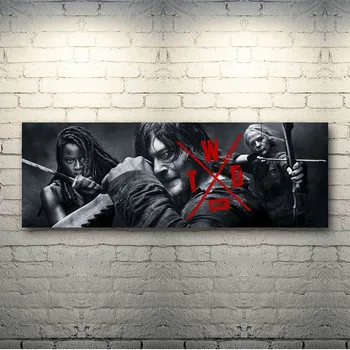 The Walking Dead TV Sezonul 10-1 Rick Negan Art Pânză de Mătase Poster de Imprimare 13x37 24x70 Inch Pentru Camera de zi de Decorare Perete-003