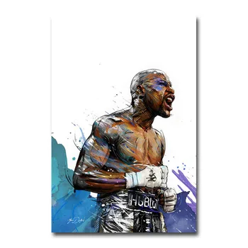 Arta de Matase Sau Panza de Imprimare Floyd Mayweather Boxing Poster 13x20 24x36 inch Pentru Camera Decor Decor-002