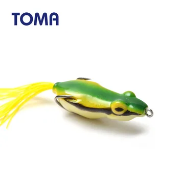 TOMA 1BUC Manual de Moale Broasca Topwater Momeli de Pescuit 5.5 cm 10g Plutitoare din Plastic Moale de Cauciuc Frog Momeala cap de șarpe Nada