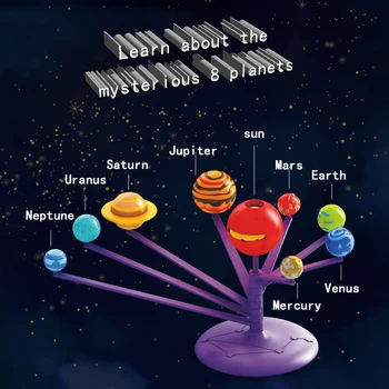 Modelul Sistemului Solar DIY Jucarii Copilul Știință și Tehnologie de Învățare Sistemul Solar Planet Predare Ansamblul de Colorat Jucărie de Învățământ