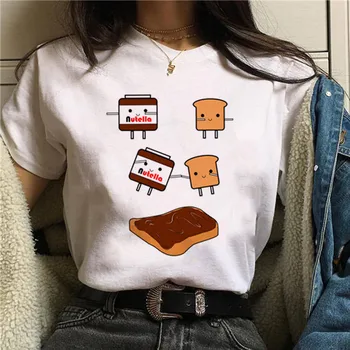 ALB T-shirt Femei Nutella Kawaii Print T Camasa pentru Femei 90 Harajuku Ullzang Moda T-shirt Graphic Drăguț Tricou Top Teuri de sex Feminin