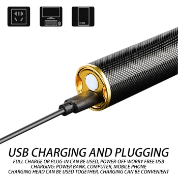 USB Reîncărcabilă T9 Chel Tuns Electric de tuns cu Acumulator aparat de Ras Trimmer 0mm Barbati Frizer Masina de tuns