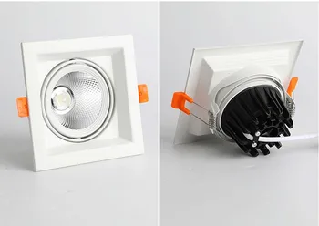 1buc COB Spoturi cu LED-uri 10w 20w Suprafata Montat estompat LED Lămpi de Tavan Lumina la fața Locului pătrat de Rotație Spoturi cu LED-uri