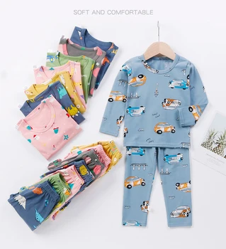 De Toamnă pentru copii Pijamale, Îmbrăcăminte Set de Desene animate Băieți Fete Pijamale, Costume Copii Mâneci Lungi de Top + Pantaloni Copii Sugari Haine de Acasă