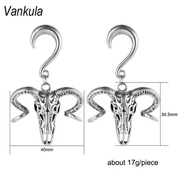 Vankula en-Gros Bijuterii Corn de cerb Ureche Greutăți Umerase Indicatoare Dopuri din Oțel Inoxidabil Cârlige pentru Piercing