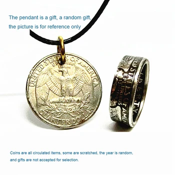 Handmade NE 25 Cent Coin Ring Reale Moneda originală Inel de Artizanat În Dimensiuni 11-25 transport gratuit