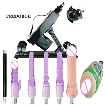 Fredorch Noua Masina de Sex pentru bărbați și femei de sex feminin vibrator cu 5 vibratoare unghi reglabil retractabil mitraliere sex-toys