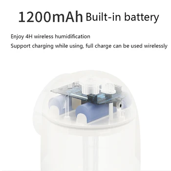 Portabile Capsule Umidificator USB Wireless cu Ultrasunete Aroma de Ulei Esential Difuzor de Aer Humidificador cu Atmosfera Lampa pentru Acasă