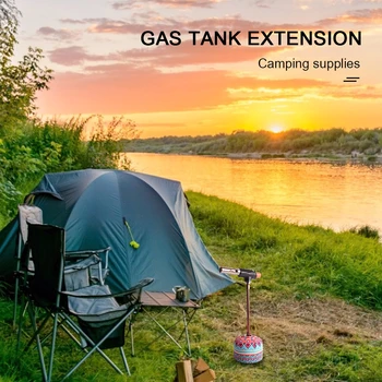 Gaz Felinar Extensie Tub În Aer Liber Camping Rezervor De Gaz Convertor Extensie Tijă Aragaz Tortă Extender Pol