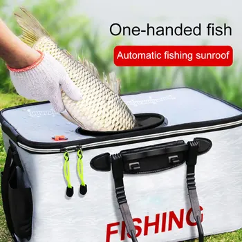 Ușor de Pescuit Găleată de Pescuit Găleată de Apă Portabil Pliabil Momeală vie Găleată&Poate transporta Kit