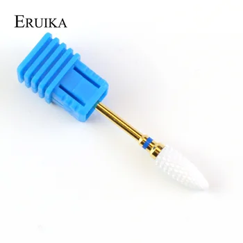 ERUIKA 1 buc Unghii Ceramică Burghiu de Aur Shank Milling Cutter Freza Electrica Manichiura Accesorii pentru Mașini de Biți Instrumente Nail Art