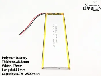 3.7 V 2500mAH 3347135 (polimer litiu-ion baterie) Li-ion baterie pentru tableta pc de 7 inch, 8 inch JUCĂRIE,POWER BANK,GPS,mp3,mp4