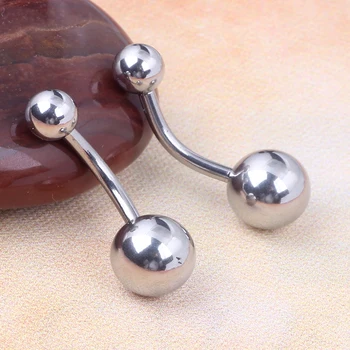 Argint Belly Button Inel de Buric Bioflex Bara de Otel Piercing se AMESTECĂ 10/12/14mm lungime bara corp bijuterii piercing buric inele