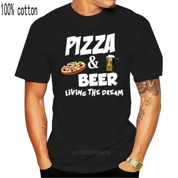 Pizza Și Bere - Aliment Alcool Noutate Lager Amuzant Idee De Cadou Mens T-Shirt Harajuku Hip Hop Tricou