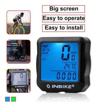Cu fir de Biciclete Kilometrajul rezistent la apa Fundal LCD Digital Ciclism Calculator de Biciclete Vitezometru Costum pentru cele Mai multe Biciclete