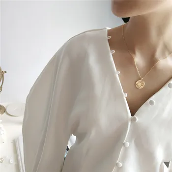 INZATT Design Unic Abstract Fata Pandantiv Colier Argint 925 Pentru Femei partid Hiperbola Minimalist Moda Bijuterii