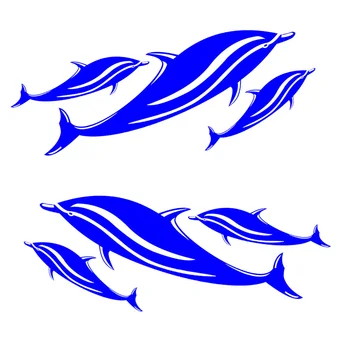 2 Bucati / Set (6 Dolphin) De Vinil Caiac Canoe, Pescuit Ocean Barca Salupa Placa De Surf, Jet Ski Masina Decalcomanii Autocolante Decor Accesorii