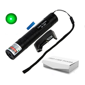 Laser Pointer JD-850 Verde de Mare Putere mică de 5 mw 532nm Lanterna Luminoase Singur Punct Lazer Pen + 16340 Baterie + Incarcator + Cutie
