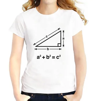 Matematica triunghi dreptunghic teorema lui Pitagora tricou femme nou alb de cauzalitate tricou femei tocilar tocilar T-Shirt
