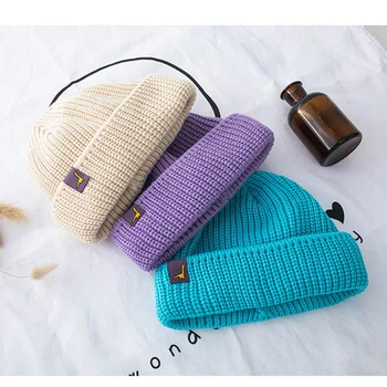 2020 Nou Unisex Pălărie Tricotate Capac de Lână femeii Moale Căciuli Barbati Toamna Iarna Cald Solid Hami Melo Pălării Beanie Hat Respirabil