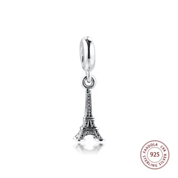 En-gros de Argint 925 Turnul Eiffel Legăna Margele Farmecele pentru a Face Bijuterii se Potriveste Originale Bratari DIY Constatările Berloque