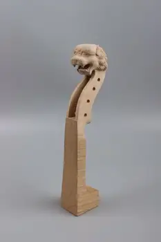 1buc Mână-Sculptate de Arțar 4/4 Vioara Gât de Vioară Piese Sculptate Headstock 02# cap de dragon