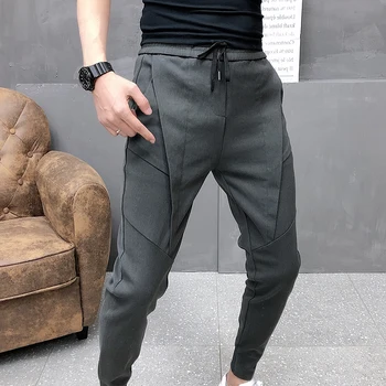 Moda Coreeană Joggeri Creion Pantaloni Pentru Bărbați De Iarnă De Înaltă Calitate De Catifea Groasă, Pantaloni Barbati Slim Fit Cordon Mens Pantaloni Casual