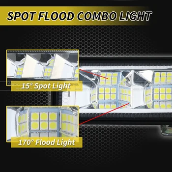 Xinfok Car LED Lumina de Lucru la fața Locului Fascicul de Inundații 3030 SMD DC 12-24 Volți 72 W 6500K Iluminat pentru Camion 4x4 4WD SUV