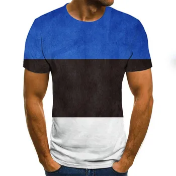 2020 noi de vara pentru bărbați T-shirt pavilion 3D de imprimare gât rotund casual tricou T-shirt pentru bărbați