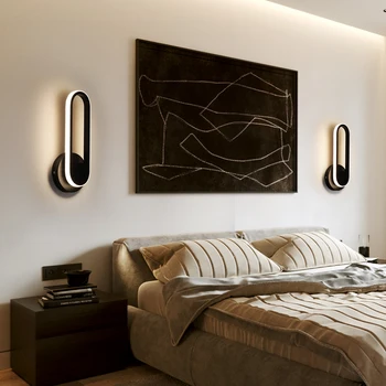 FANPINFANDO Modernă cu Led-uri lumini de perete pentru casa living dormitor lampă de noptieră Coridor de trecere tranșee lampa foaier lampă de Perete