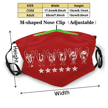 Liverpool6 - Alternative de Imprimare 3d Reutilizabile Gura Masca Filtru Lavabil Anti Praf Masca de Fata de Fotbal