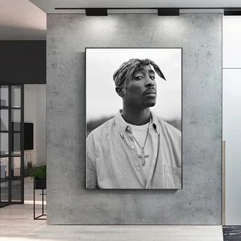 Tupac Shakur 2PAC Panza Pictura Rapper-ul Star Poster Hip Hop Pictura Arta Moder Decor de Perete Postere de Perete Imaginile pentru Home Design