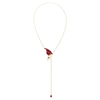 2020 SWA de Moda de Înaltă Calitate Farmecul Petală de Lux Roșu Camellia Cristal Doamnelor Colier Romantic Bijuterii Cadouri Pentru Femei