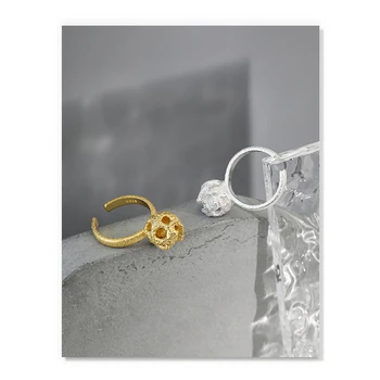 S ' STEEL coreean Inel Argint 925 Pentru Femei Geometrice Mingea Minimalist Personalizate de Deschidere Inel Bague Argent 925 Bijuterii