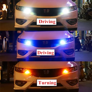 Luminile de zi cu LED-uri Auto Canbus DRL Lumini de Semnalizare Mod Dual Auto Externă de Lumină 1156 BAU15S PY21W Pentru Hyundai Santa Fe 2013