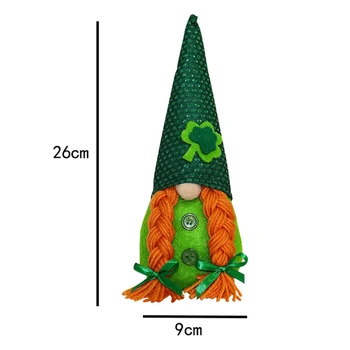 2021 St. Patrick ' s Day fără Chip de Păpușă Třmte Gnome Jucărie de Pluș St Patricks Zi Irlanda Norocos Elf Pluș Trifoi Decor de Vacanță