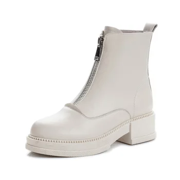 Cizme de toamna si iarna 2020 nou stil Britanic Martin cizme femei sălbatice pantofi pentru femei de fata cu fermoar din piele pentru femei cizme scurte