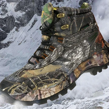 Bărbați Bocanci Waterproof, Pantofi de Vânătoare Tactice de Camping Alpinism de Iarna Autentic Nailon Munte Non-alunecare de Cizme