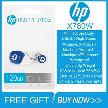 Noul HP X780W USB3.1 Unitate Flash USB de Cauciuc Wateproof pendrive 32GB 64GB 128GB memoria cel Bratara pentru Macbook PC telefon
