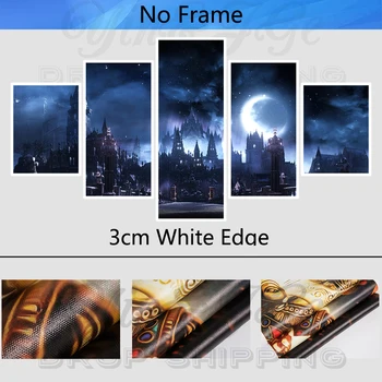 HD Printuri Joc Peisaj Poster 5 Bucati de Panza de Artă Dark Souls Pop Pictura Decor Acasă Pentru Living Modular Imagine Cadru